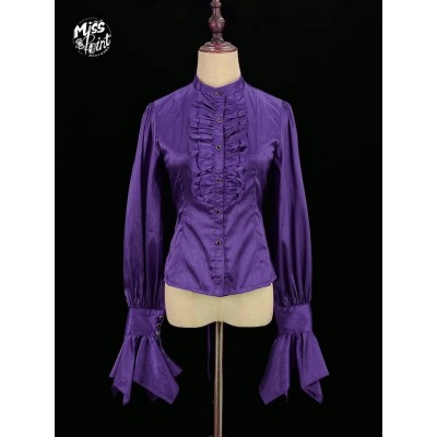 Miss Point Moonlight Homecoming Asymmetric Sleeve Blouse(Reservation/4 Colours/Full Payment Without Shipping)
